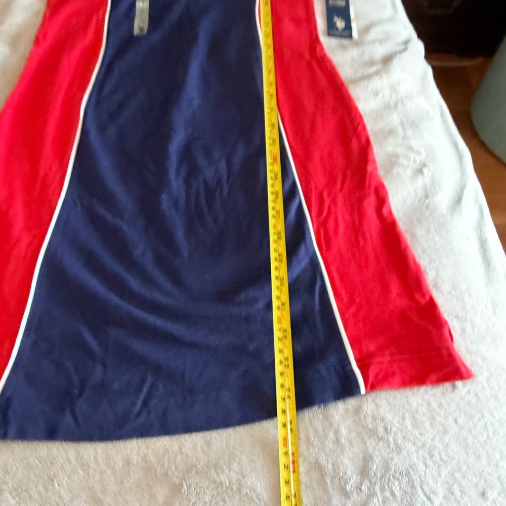 🆕U.S. Polo Assn. Navy and Red Mini Dress nwt - Picture 5 of 8